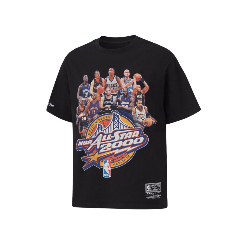 2000 NBA All-Star Lineup Mitchell & Ness Vintage T-Shirt – Faded Black