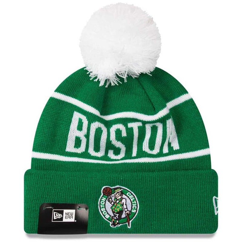 Boston Celtics New Era NBA Team On Fire Knit Beanie – Green