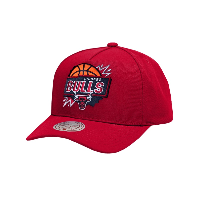 Chicago Bulls Mitchell & Ness NBA Jam Session Pro Pinch Snapback Hat – Red