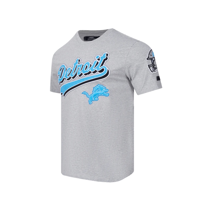 Detroit Lions Pro Standard NFL Script Tail Flex T-Shirt – Grey Marle