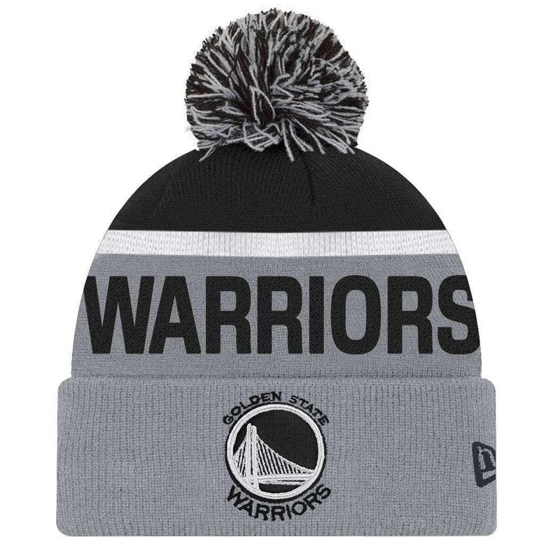 Golden State Warriors New Era NBA Team Monochrome Knit Beanie – Grey