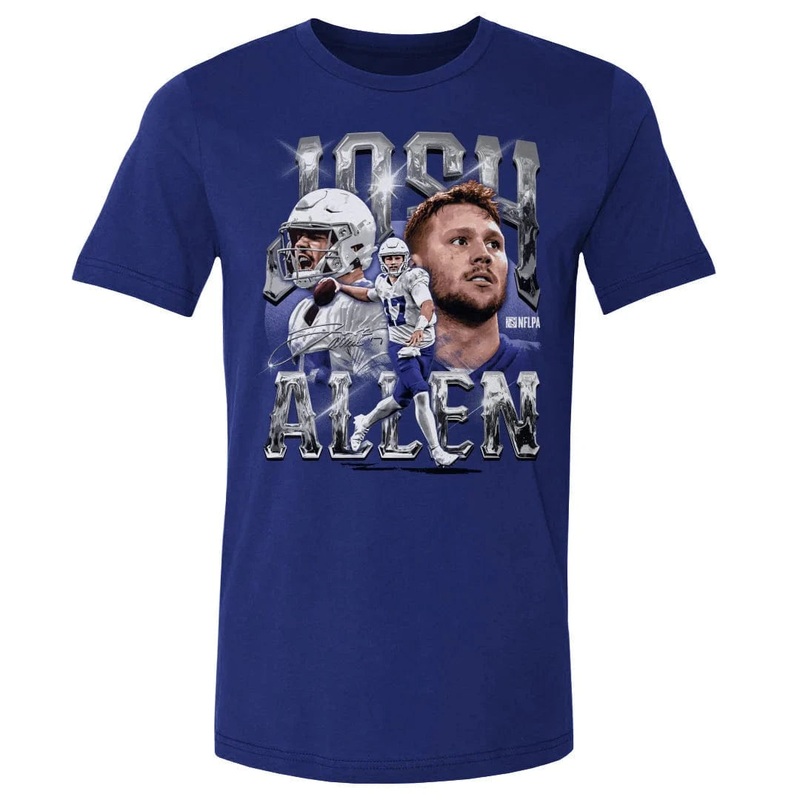 Josh Allen Buffalo Bills 500 Level NFL Homage T-Shirt – Blue