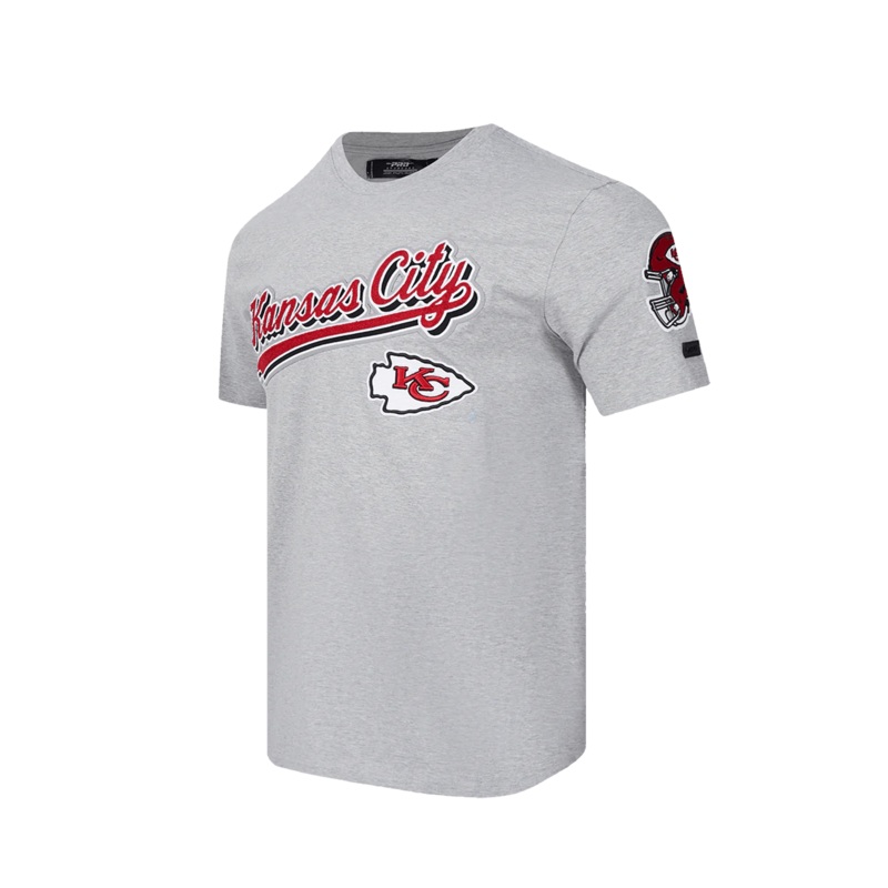 Kansas City Chiefs Pro Standard NFL Script Tail Flex T-Shirt – Grey Marle