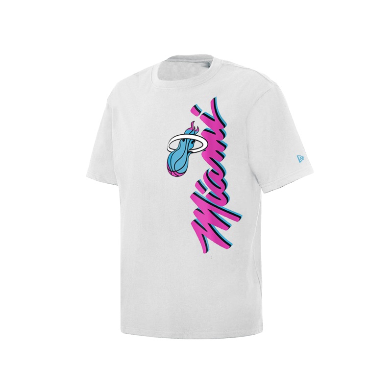 Miami Heat New Era NBA 24-25 City Edition T-Shirt – White