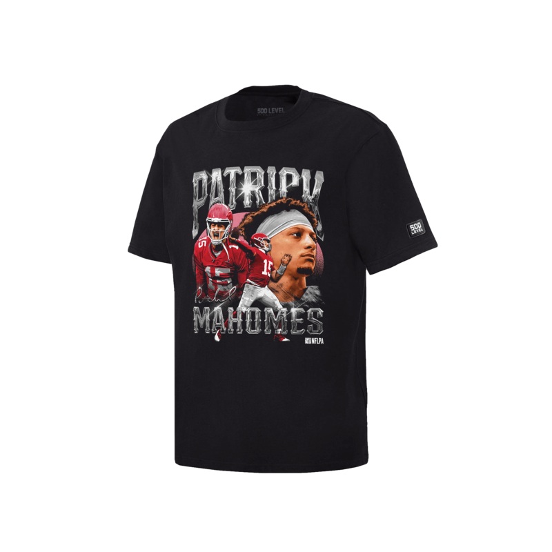 Patrick Mahomes Kansas City Chiefs 500 Level NFL Homage T-Shirt – Black