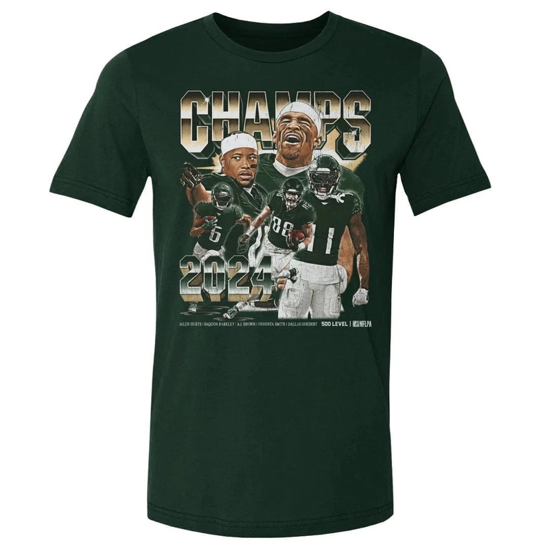 Philadelphia Eagles 500 Level NFL Super Bowl LIX Champs Homage T-Shirt – Green