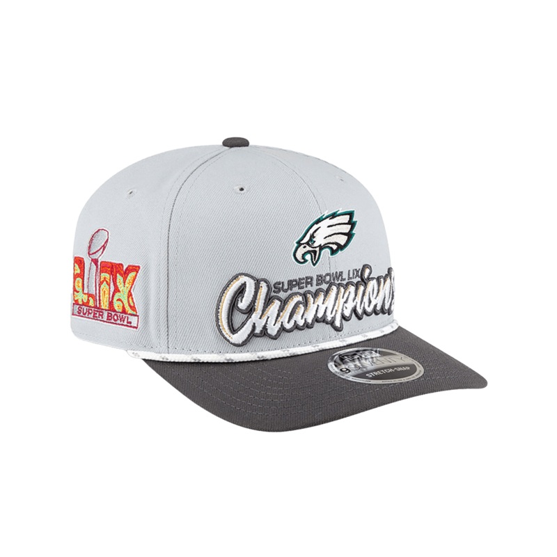 Philadelphia Eagles New Era NFL Super Bowl LIX Champs 9SEVENTY Snapback Hat – Grey