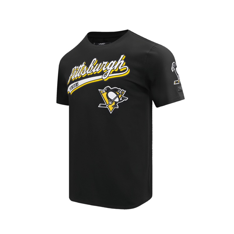 Pittsburgh Penguins Pro Standard NHL Script Tail Flex T-Shirt – Black