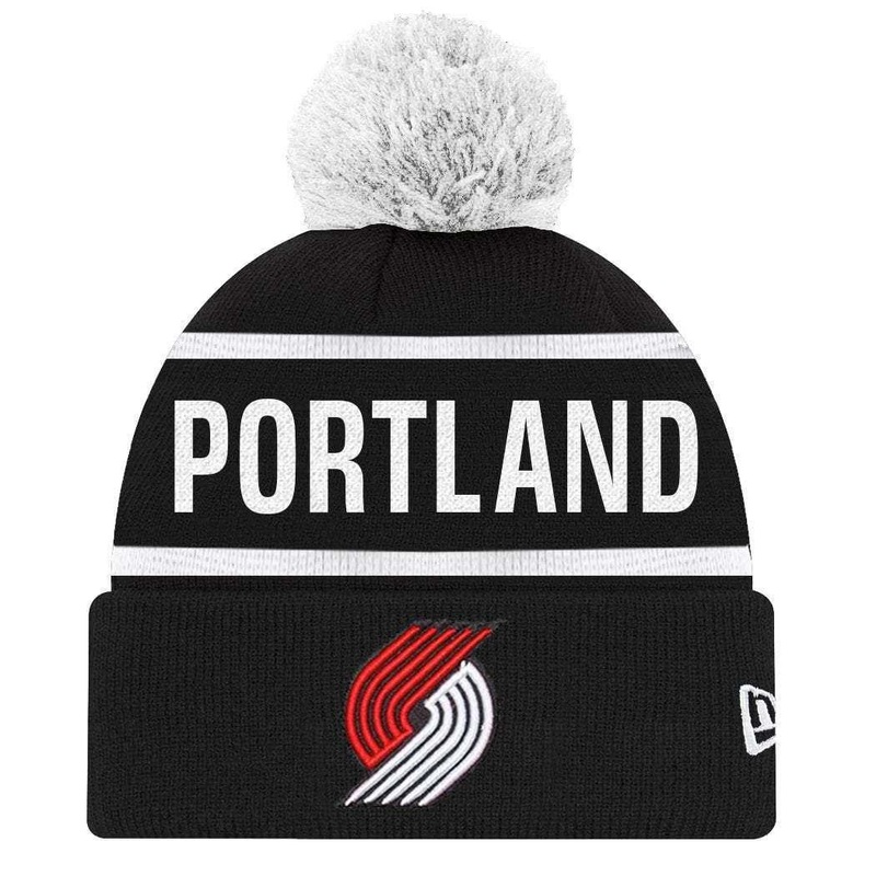 Portland Trail Blazers New Era NBA Team On Fire Knit Beanie – Black