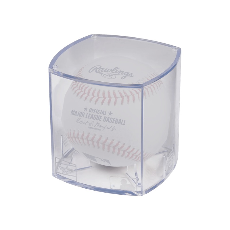 Rawlings MLB Clear Baseball Ball Premium Display Cube