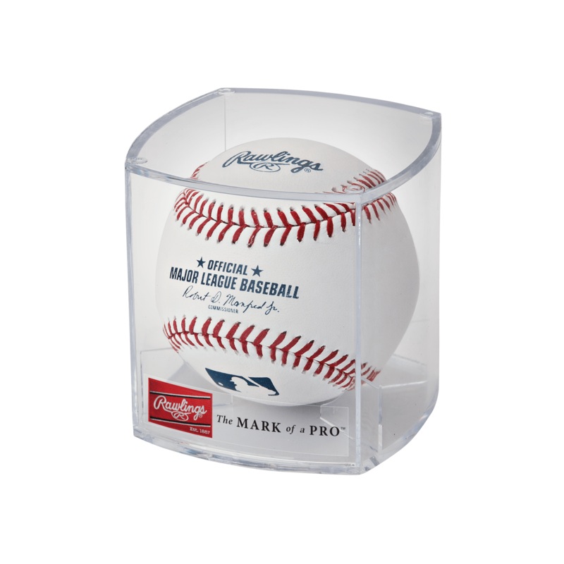 Rawlings MLB Official Game Baseball Ball w/Display Case