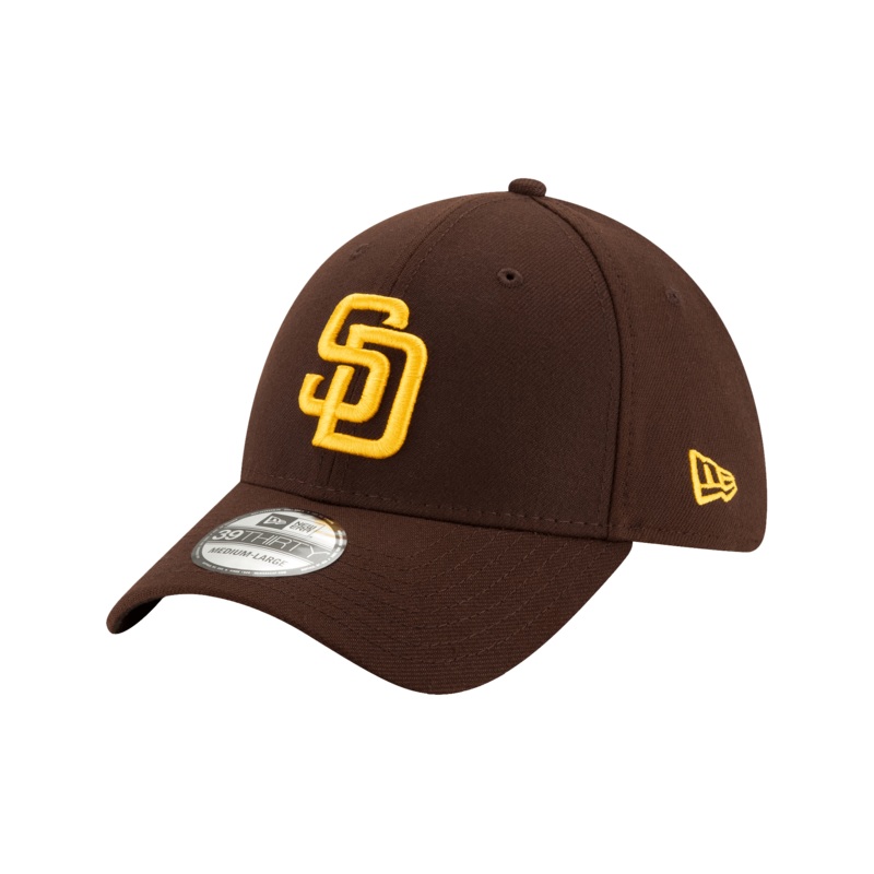 San Diego Padres New Era MLB Team 39THIRTY Stretch-Fit Hat – Brown
