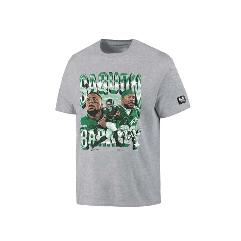 Saquon Barkley Philadelphia Eagles 500 Level NFL Homage T-Shirt – Grey Marle