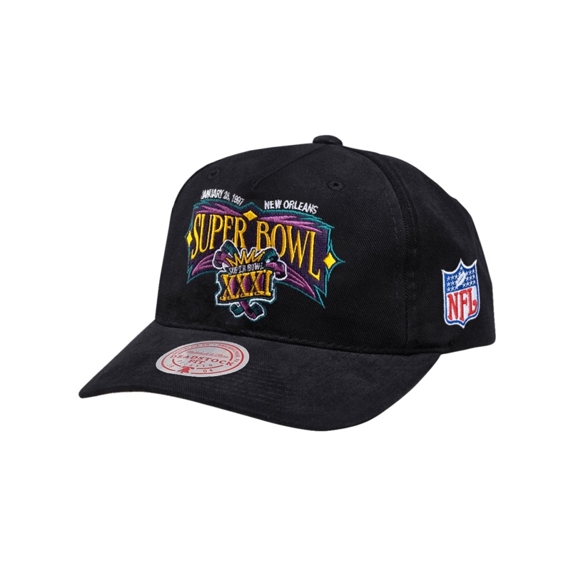 Super Bowl XXXI Mitchell & Ness NFL Origins Deadstock Snapback Hat – Black