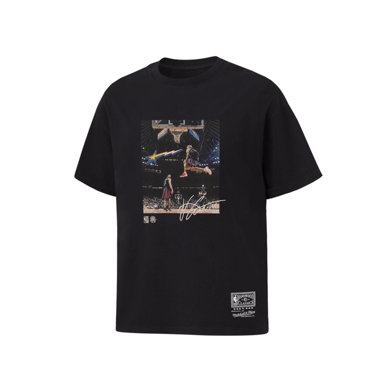 Vince Carter Toronto Raptors Mitchell & Ness NBA Dunk Contest Photo Vintage T-Shirt – Faded Black