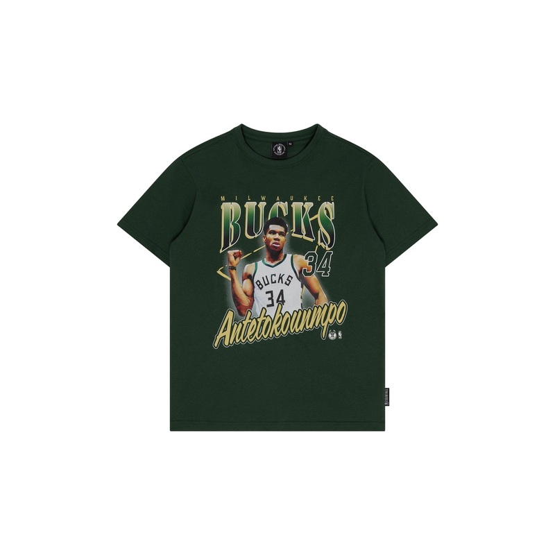 Youths Giannis Antetokounmpo Milwaukee Bucks NBA Essentials Floyd Vintage T-Shirt – Green