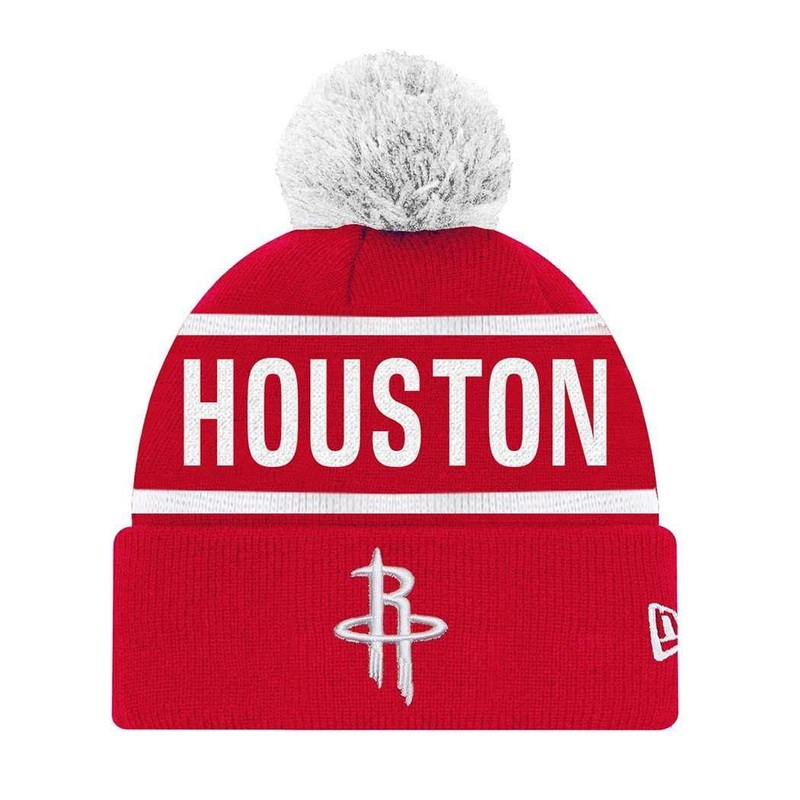 Youths Houston Rockets New Era NBA Team On Fire Knit Beanie – Red