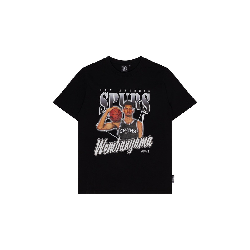 Youths Victor Wembanyama San Antonio Spurs NBA Essentials Floyd Vintage T-Shirt – Black