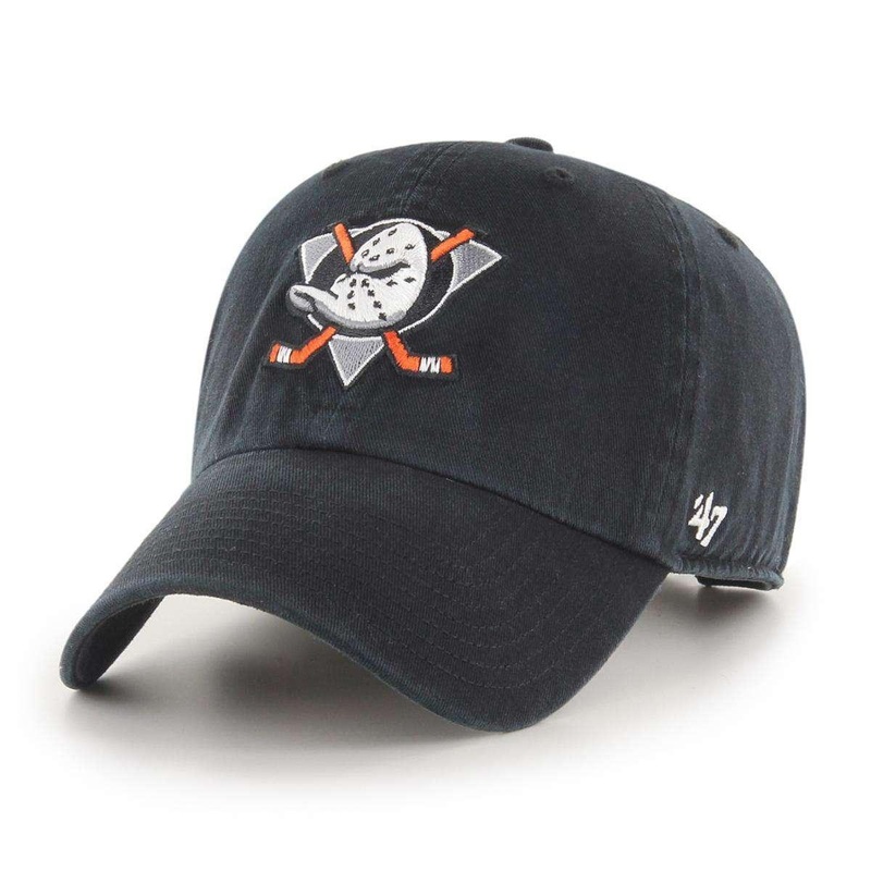 Anaheim Mighty Ducks ’47 NHL Team Clean Up Adjustable Curve Hat – Black