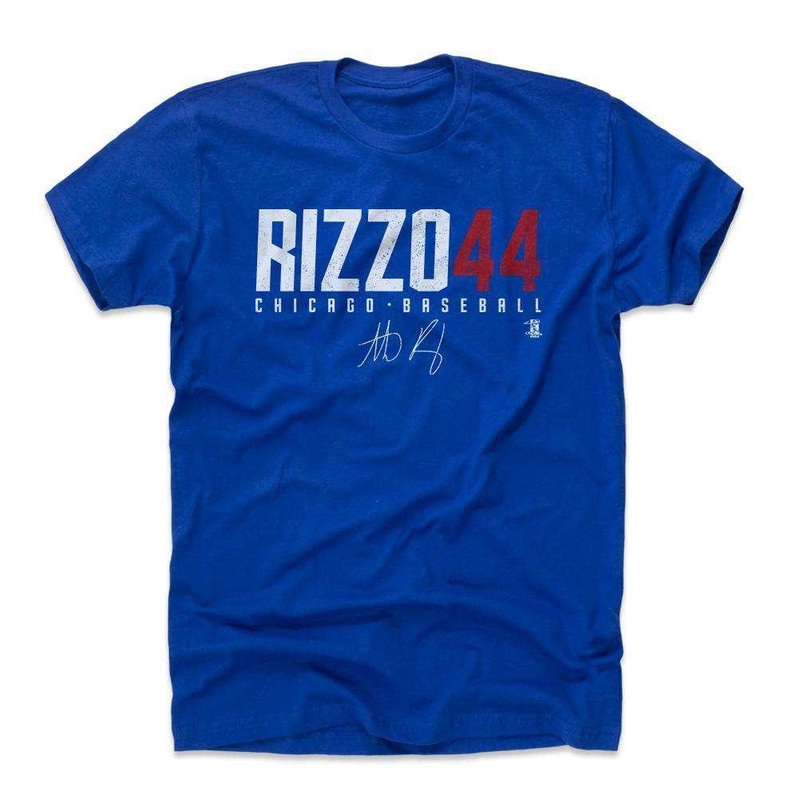 Anthony Rizzo Chicago Cubs 500 Level MLB Name T-Shirt – Blue