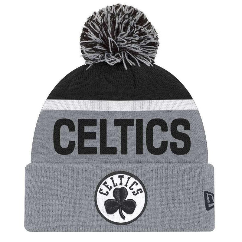 Boston Celtics New Era NBA Team Monochrome Knit Beanie – Grey