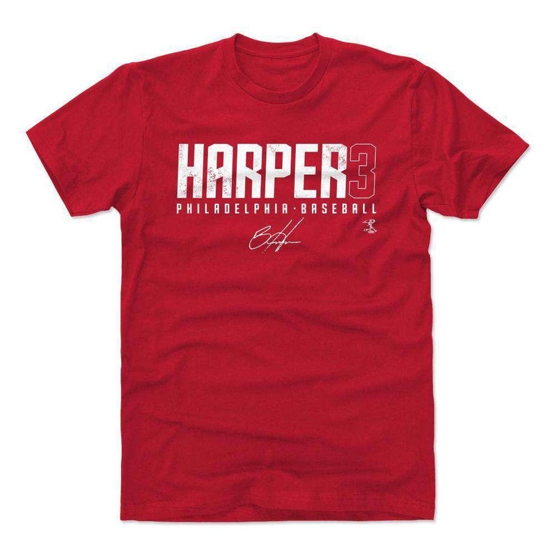 Bryce Harper Philadelphia Phillies 500 Level MLB Name T-Shirt – Red