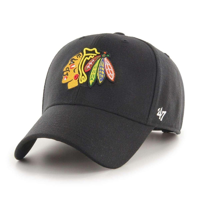 Chicago Blackhawks ’47 NHL MVP Snapback Curve Hat – Black