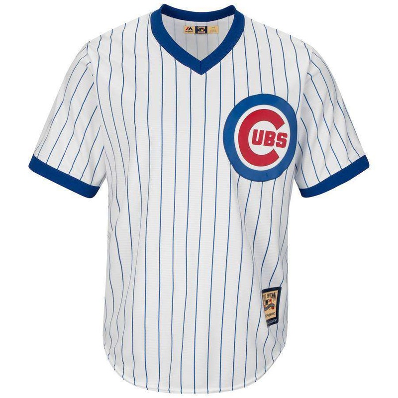Chicago Cubs Majestic MLB Cool Base Cooperstown Replica Pullover Jersey – White