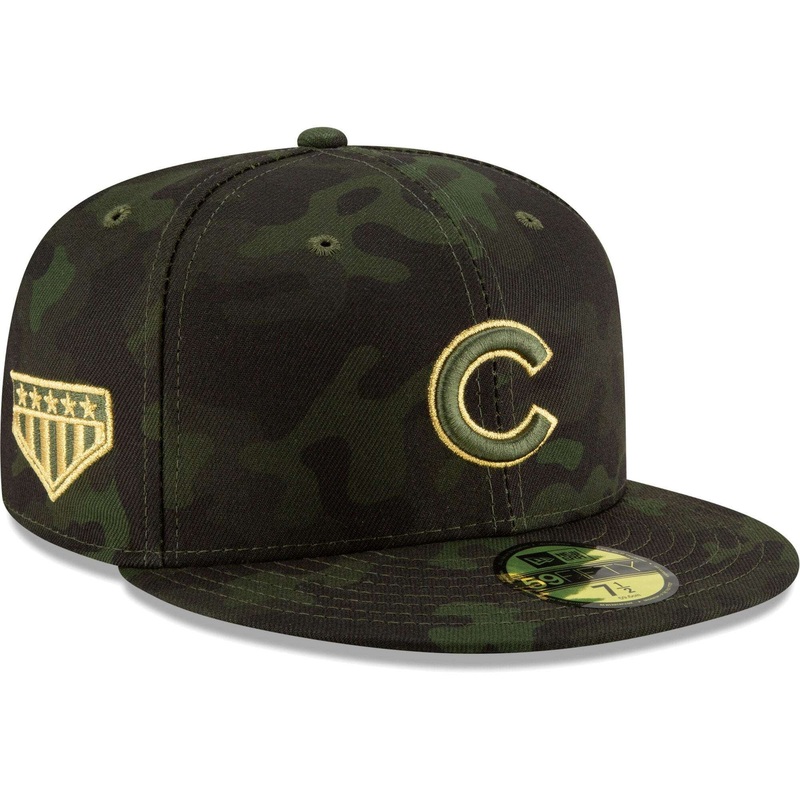 Chicago Cubs New Era MLB 2019 Armed Forces On-Field 59FIFTY Fitted Hat – Camo