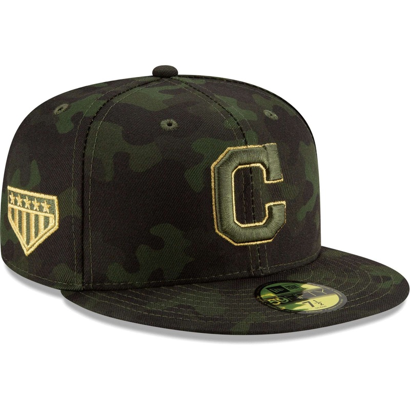 Cleveland Indians New Era MLB 2019 Armed Forces On-Field 59FIFTY Fitted Hat – Camo