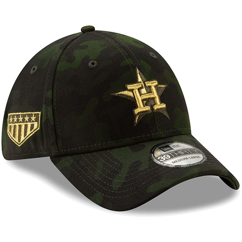 Houston Astros New Era MLB 2019 Armed Forces 39THIRTY Stretch Fit Curved Hat – Camo