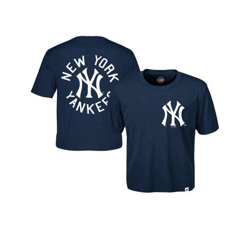 Infants New York Yankees Majestic MLB Fasden T-Shirt – Navy