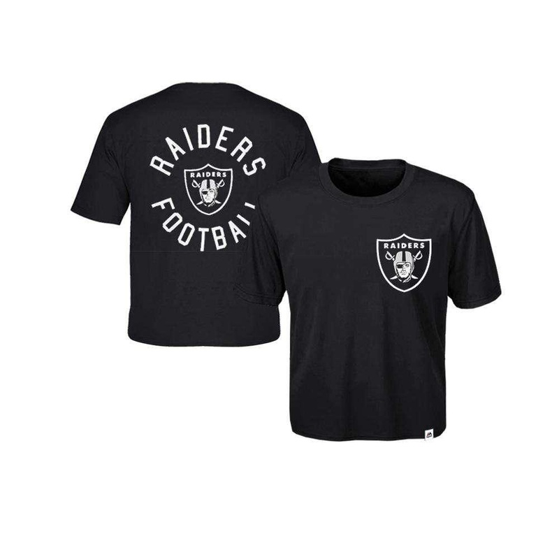 Infants Oakland Raiders Majestic NFL Fasden T-Shirt – Black