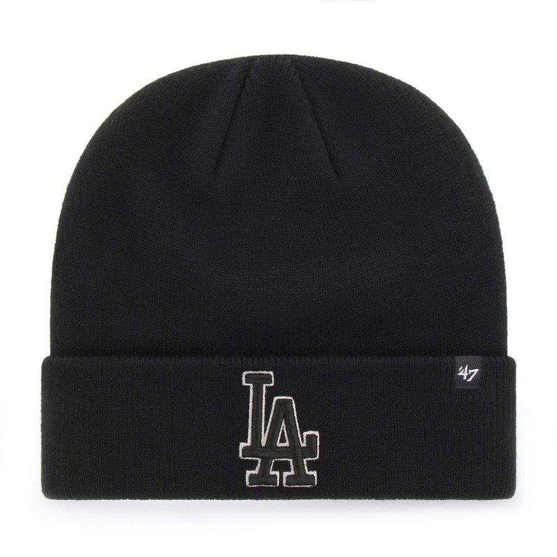 Los Angeles Dodgers ’47 MLB Black & White Raised Cuff Knit Beanie