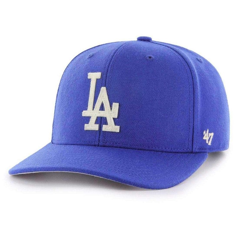 Los Angeles Dodgers ’47 MLB Otsego MVP DP Pre-Curved Strapback Hat – Blue