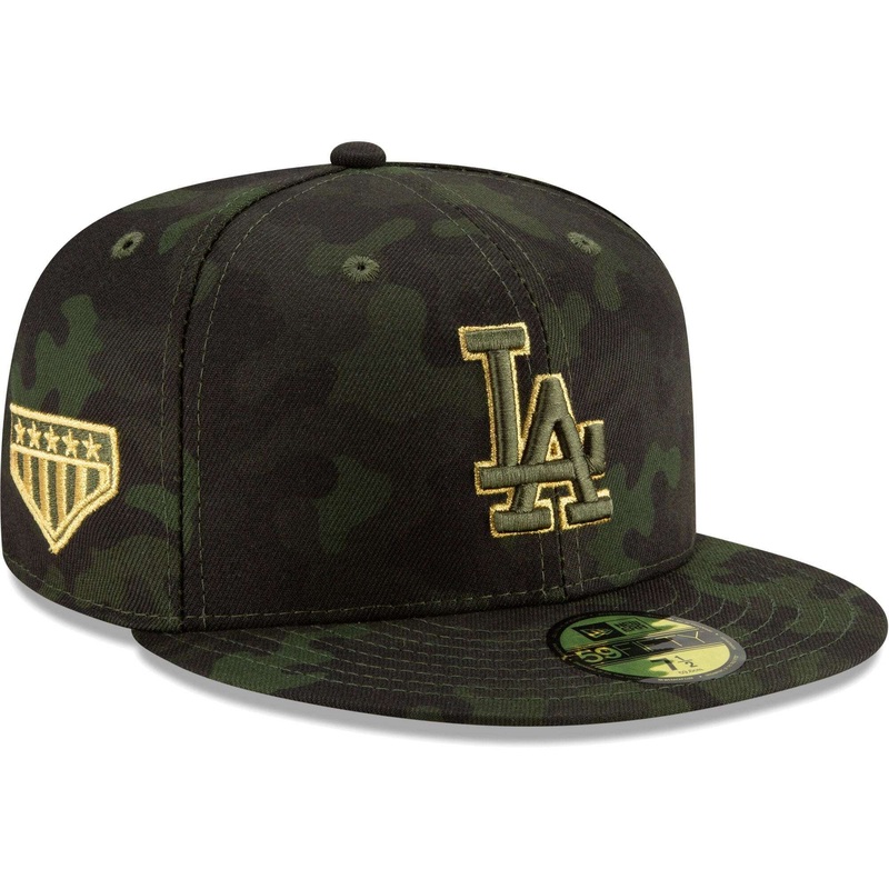 Los Angeles Dodgers New Era MLB 2019 Armed Forces On-Field 59FIFTY Fitted Hat – Camo