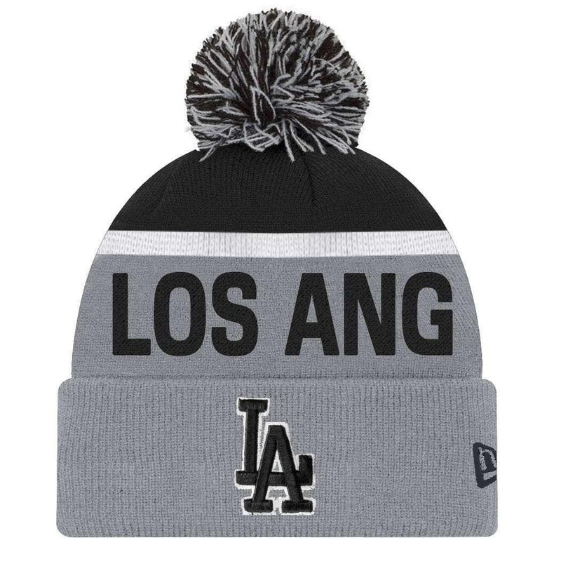 Los Angeles Dodgers New Era MLB Team Monochrome Knit Beanie – Grey