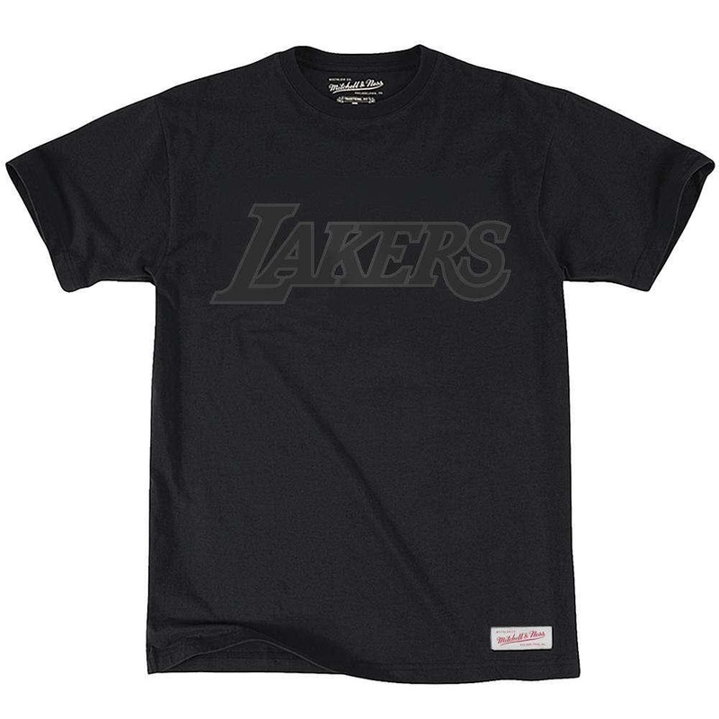 Los Angeles Lakers Mitchell & Ness NBA Tonal Wordmark T-Shirt – Black