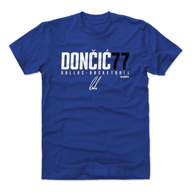 Luka Doncic Dallas Mavericks 500 Level NBA Name T-Shirt – Blue