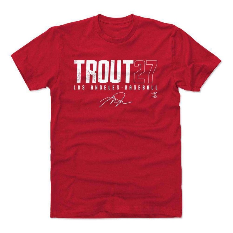 Mike Trout Los Angeles Angels 500 Level MLB Name T-Shirt – Red