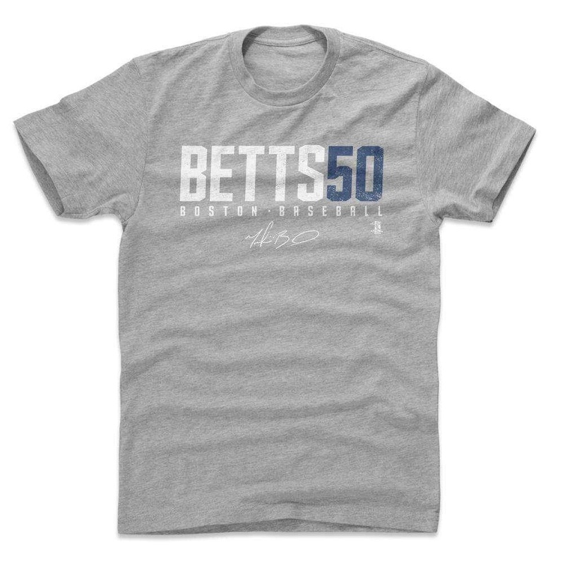 Mookie Betts Boston Red Sox 500 Level MLB Name T-Shirt – Grey