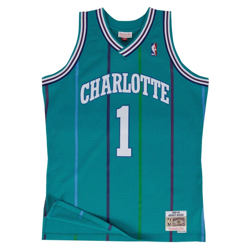 Muggsy Bogues Charlotte Hornets Mitchell & Ness NBA Swingman Jersey – Teal