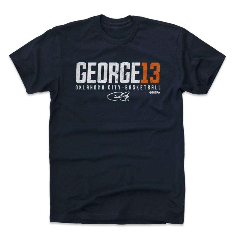 Paul George Oklahoma City Thunder 500 Level NBA Name T-Shirt – Navy