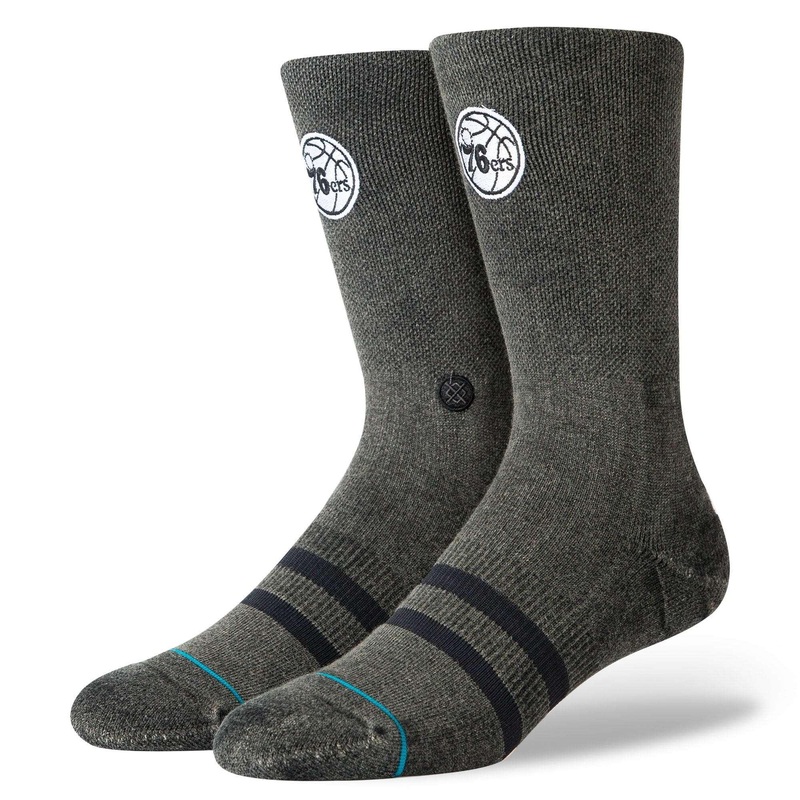 Philadelphia 76ers Stance NBA Blacktop Crew Socks – Black