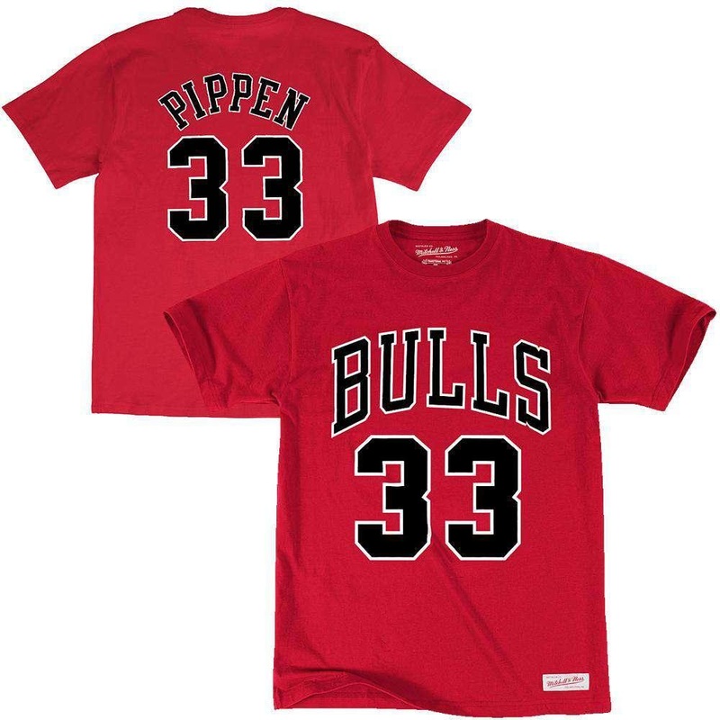 Scottie Pippen Chicago Bulls Mitchell & Ness NBA Player T-Shirt – Red