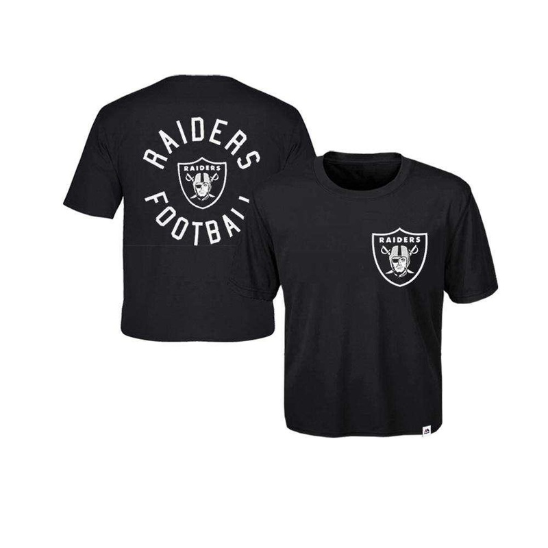 Toddler Oakland Raiders Majestic NFL Fasden T-Shirt – Black