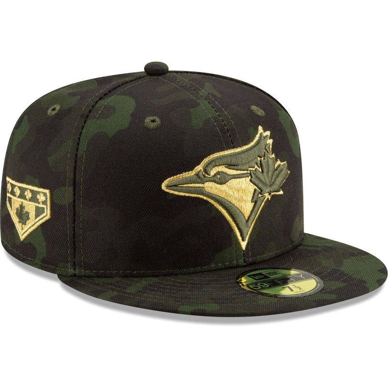 Toronto Blue Jays New Era MLB 2019 Armed Forces On-Field 59FIFTY Fitted Hat – Camo