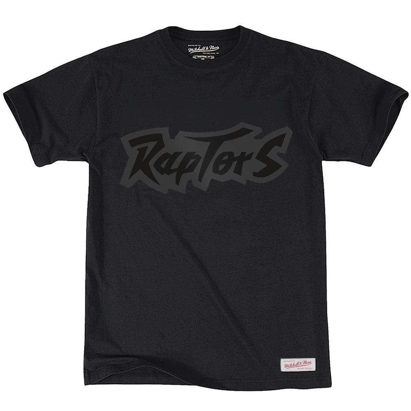 Toronto Raptors Mitchell & Ness NBA Tonal Wordmark T-Shirt – Black