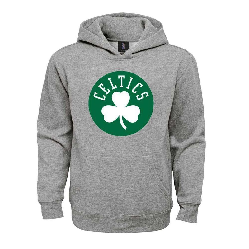 Youths Boston Celtics Outerstuff NBA Primary Logo Hoodie Jumper – Grey