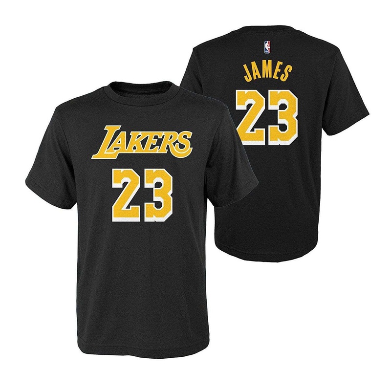Youths LeBron James Los Angeles Lakers Outerstuff NBA Player T-Shirt – Black